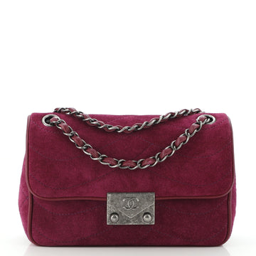 Chanel Pagoda Flap Bag Suede and Lambskin Small