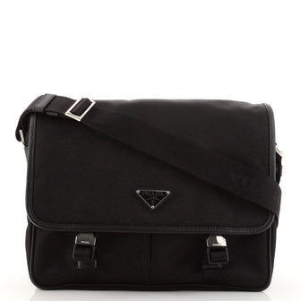 Prada Double Buckle Flap Camera Bag Tessuto Medium