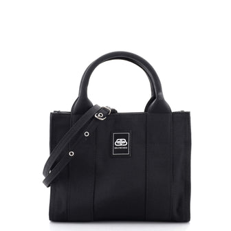 XS black nylon tote bag