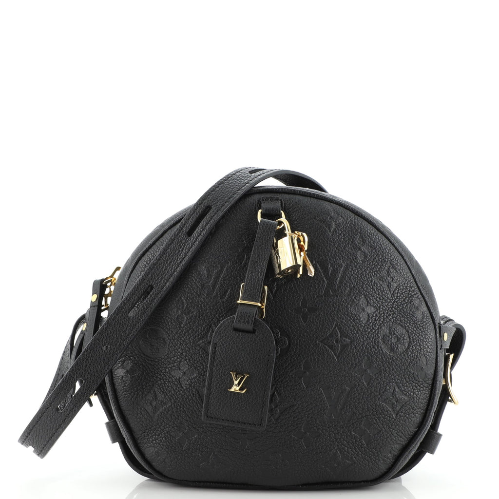 Louis Vuitton Noir Empreinte Boite Chapeau Souple MM Crossbody Bag, Designer Brand, Authentic Louis Vuitton