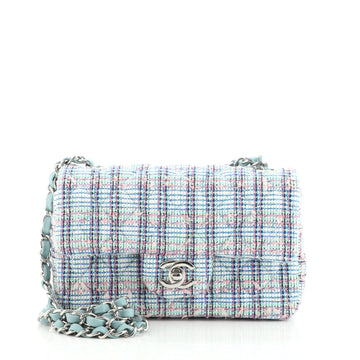 Chanel Classic Single Flap Bag Quilted Tweed Mini