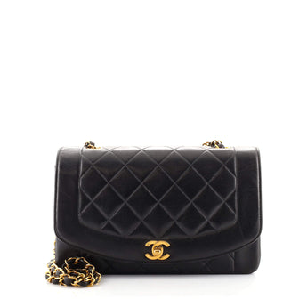 Chanel Vintage Diana Flap Bag Quilted Lambskin Medium