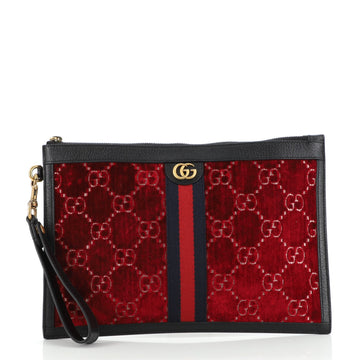 Gucci Ophidia Zip Pouch GG Velvet Large