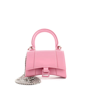 Balenciaga Hourglass Chain Top Handle Bag Leather Mini