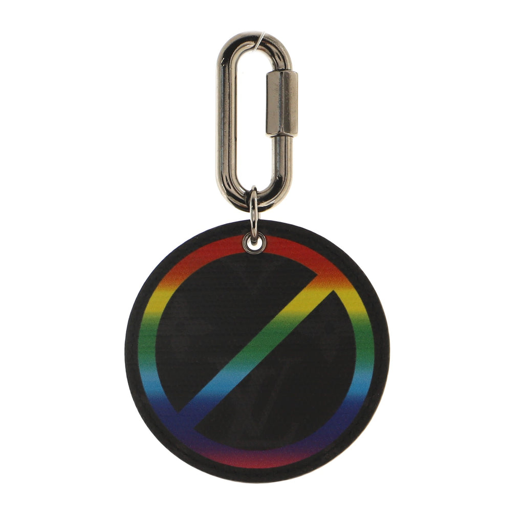 Louis Vuitton Black, Pattern Print Monogram Eclipse Rainbow ILLUSTRE Keychain