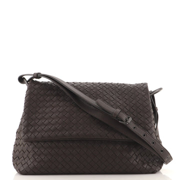 Bottega Veneta Adjustable Flap Shoulder Bag Intrecciato Nappa Medium
