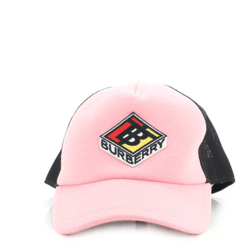 Burberry Logo Patch Baseball Cap Wool and Mesh