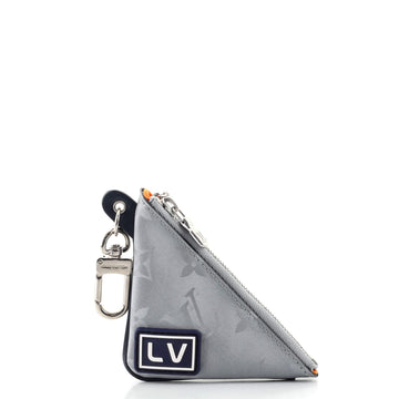 Louis Vuitton Triangle Key Pouch Limited Edition Titanium Monogram Canvas