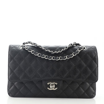 Chanel Classic Double Flap Bag Quilted Caviar Medium