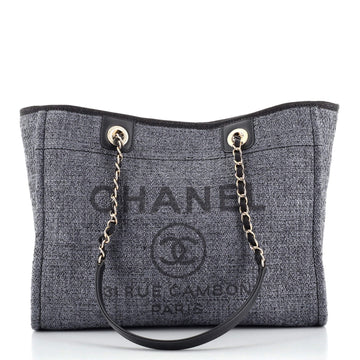 Chanel Deauville Tote Raffia with Glitter Detail Small