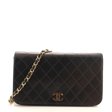 Chanel Vintage Full Flap Bag Quilted Lambskin Small