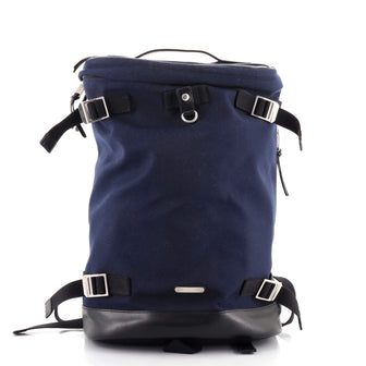 Saint Laurent Rivington Race Backpack Canvas with Leather