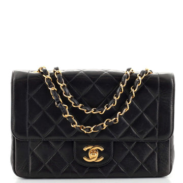 Chanel Vintage CC Chain Flap Bag Quilted Lambskin Small
