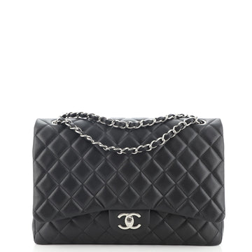 Chanel Classic Double Flap Bag Quilted Caviar Maxi