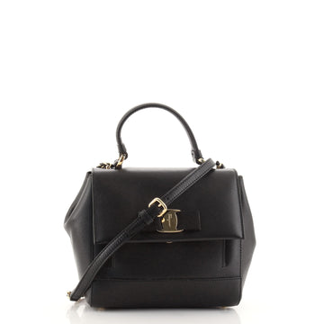 Salvatore Ferragamo Carrie Vara Shoulder Bag Saffiano Leather Small