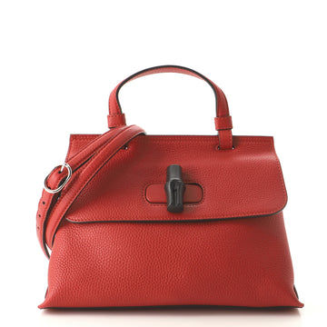 Gucci Bamboo Daily Top Handle Bag Leather Small