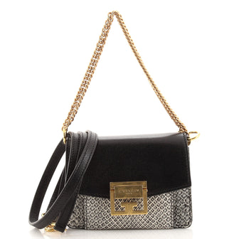 Givenchy GV3 Flap Bag Leather and Snakeskin Mini