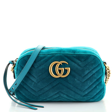 Gucci GG Marmont Shoulder Bag Matelasse Velvet Small