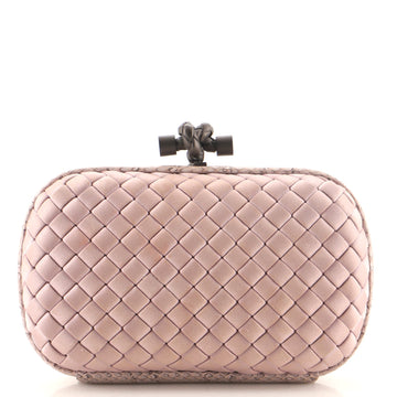 Bottega Veneta Box Knot Clutch Intrecciato Satin Small