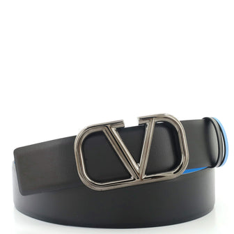 Valentino VLogo Reversible Belt Leather Wide