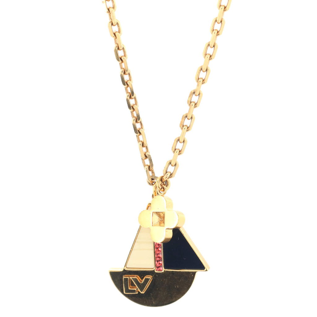 Louis Vuitton Crystal & Resin 'Float Your Boat' Pendant Necklace