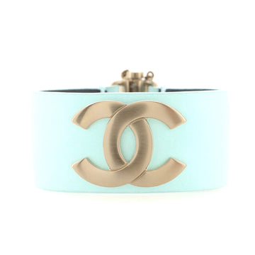 Chanel CC Cuff Bracelet Leather with Metal