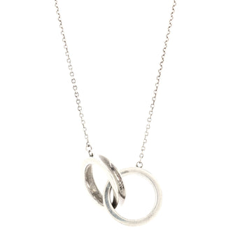 Tiffany & Co. 1837 Interlocking Circles Pendant Necklace Sterling Silver Small