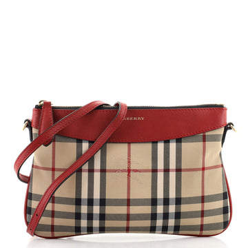 Burberry Peyton Crossbody Bag Horseferry Check Canvas