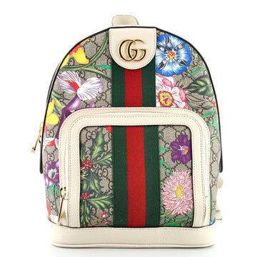 Gucci Ophidia Backpack Flora GG Coated Canvas Small