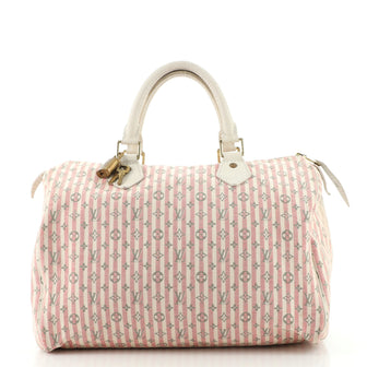 Louis Vuitton Speedy Handbag Mini Lin Croisette 30