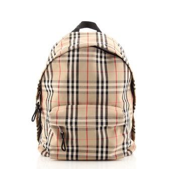 Burberry Jett Backpack Vintage Check Canvas Medium