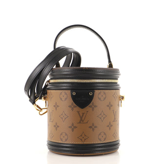 LOUIS VUITTON Cannes Reverse Monogram Canvas Satchel Bag Brown