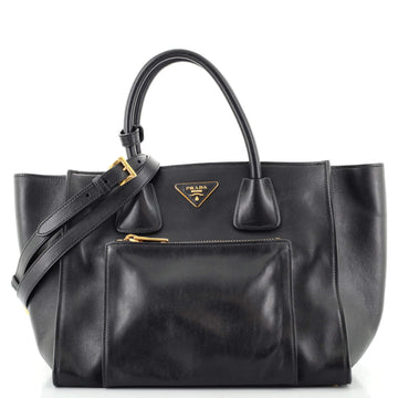 Prada Front Pocket Wing Convertible Tote Soft Calf