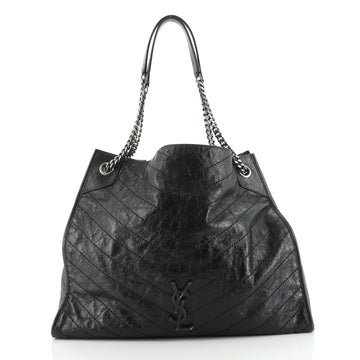 Saint Laurent Niki Shopping Tote Matelasse Chevron Leather Large