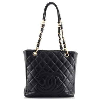 Chanel Petite Shopping Tote Quilted Caviar