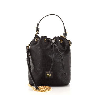 Tom Ford Drawstring Bucket Bag Monogram Nylon