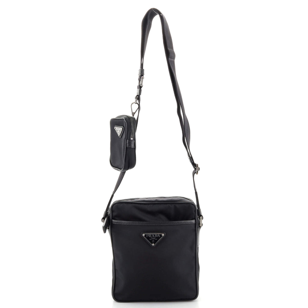 Prada Black Tessuto Re-Edition Messenger Bag Small QNB4XV21KH000