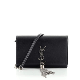 Saint Laurent Classic Monogram Tassel Chain Wallet Leather