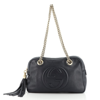 Gucci Soho Chain Zip Shoulder Bag Leather Small