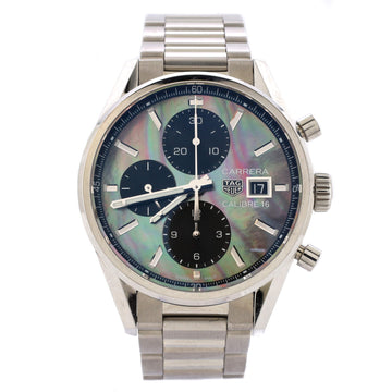 Carrera Caliber 16 Limited Edition Automatic Watch Stainless Steel with Mother of Pearl 41