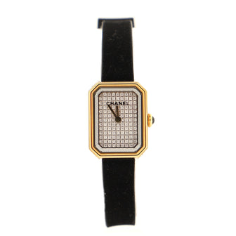 Chanel Premiere Velours Mini Quartz Watch Titanium with Yellow Gold and Velvet Rubber with Diamond Dial 15