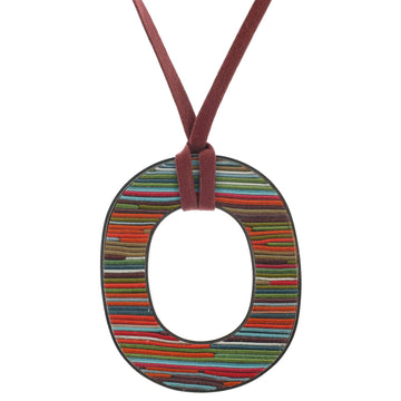 Hermes Isthme Pendant Necklace Vibrato and Metal