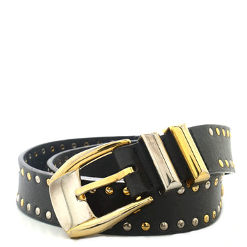 Versace Vintage Belt Studded Leather Wide