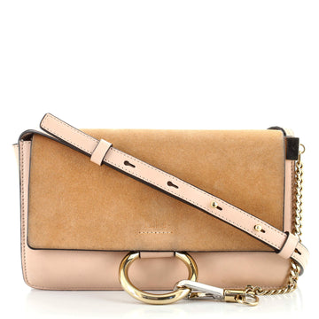 Chloe Faye Shoulder Bag Leather and Suede Small