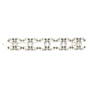 Chanel CC Hair Clip Barrette Metal with Crystals