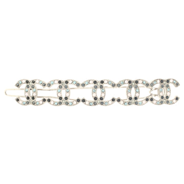 Chanel CC Hair Clip Barrette Metal with Crystals
