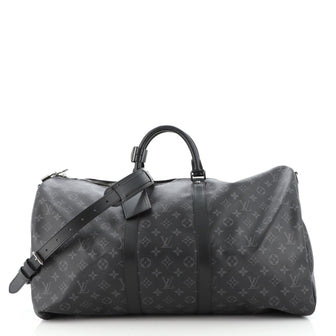 Louis Vuitton Keepall Bandouliere Bag Monogram Eclipse Canvas 55
