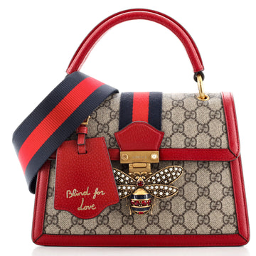 Gucci Queen Margaret Top Handle Bag GG Coated Canvas Small