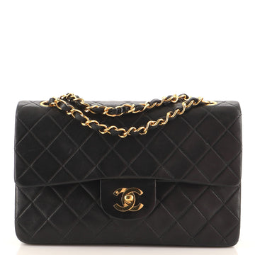 Chanel Vintage Classic Double Flap Bag Quilted Lambskin Small