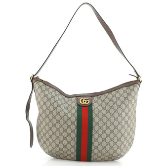Gucci Ophidia Half Moon Hobo GG Coated Canvas Large